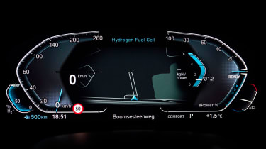 BMW iX5 Hydrogen instrument panel